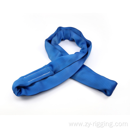 8Ton lifting round belt blue endless webbing sling